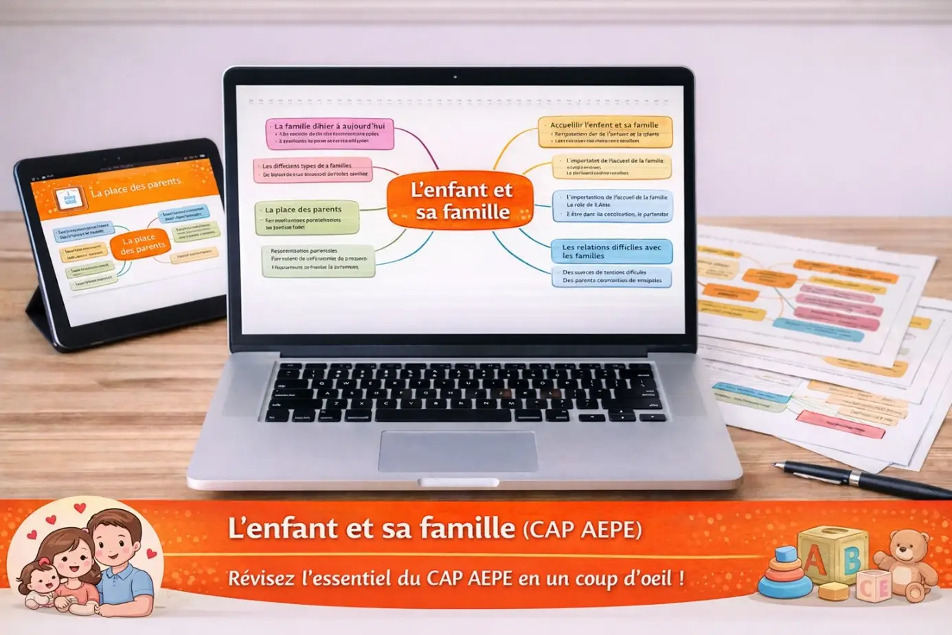 Cartes mentales : L'enfant et sa famille